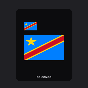 DR Congo Flag T-Shirt (Chest + Back)