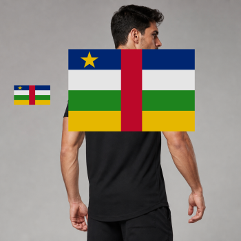 Central African Republic Flag T-Shirt (Chest + Back)