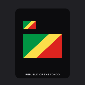 Republic of the Congo Flag T-Shirt (Chest + Back)