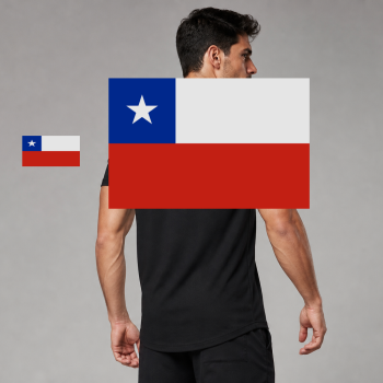 Chile Flag T-Shirt (Chest + Back)