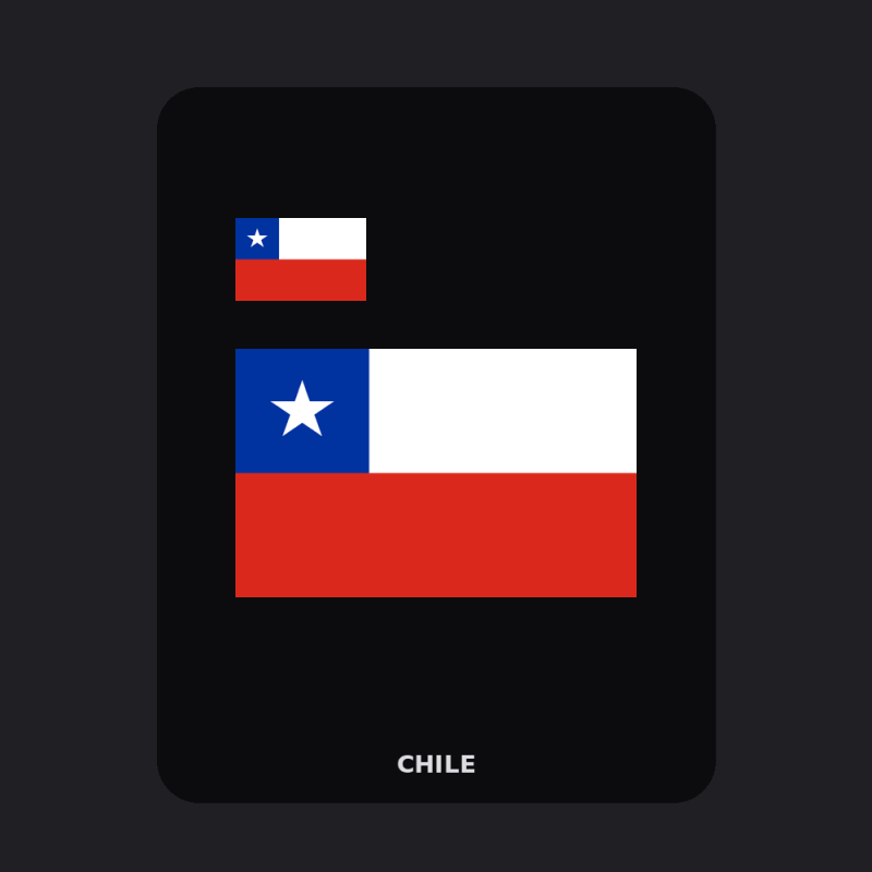 Chile Flag T-Shirt (Chest + Back)