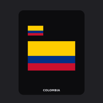 Colombia Flag T-Shirt (Chest + Back)