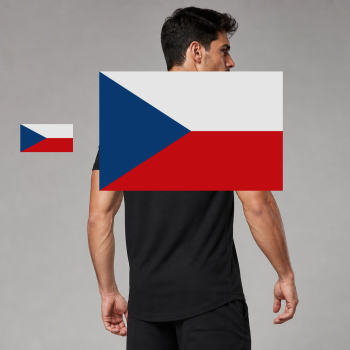 Czechia Flag T-Shirt (Chest + Back)