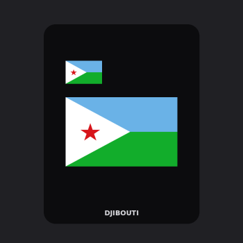 Djibouti Flag T-Shirt (Chest + Back)