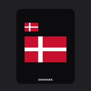 Denmark Flag T-Shirt (Chest + Back)