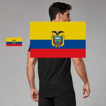 Ecuador Flag T-Shirt (Chest + Back)