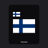 Finland Flag T-Shirt (Chest + Back)
