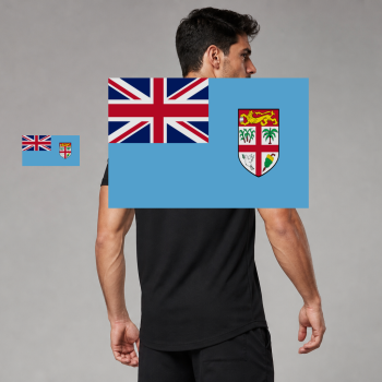 Fiji Flag T-Shirt (Chest + Back)