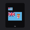 Fiji Flag T-Shirt (Chest + Back)