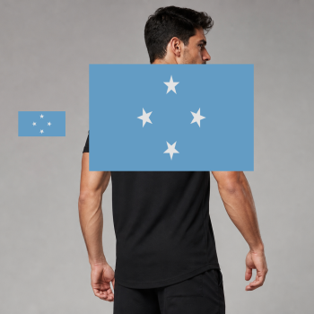 Micronesia Flag T-Shirt (Chest + Back)