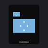Micronesia Flag T-Shirt (Chest + Back)