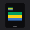 Gabon Flag T-Shirt (Chest + Back)