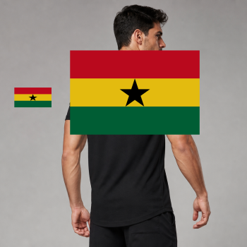 Ghana Flag T-Shirt (Chest + Back)