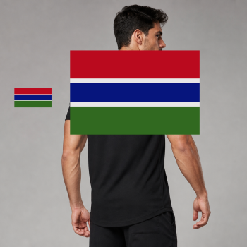 Gambia Flag T-Shirt (Chest + Back)