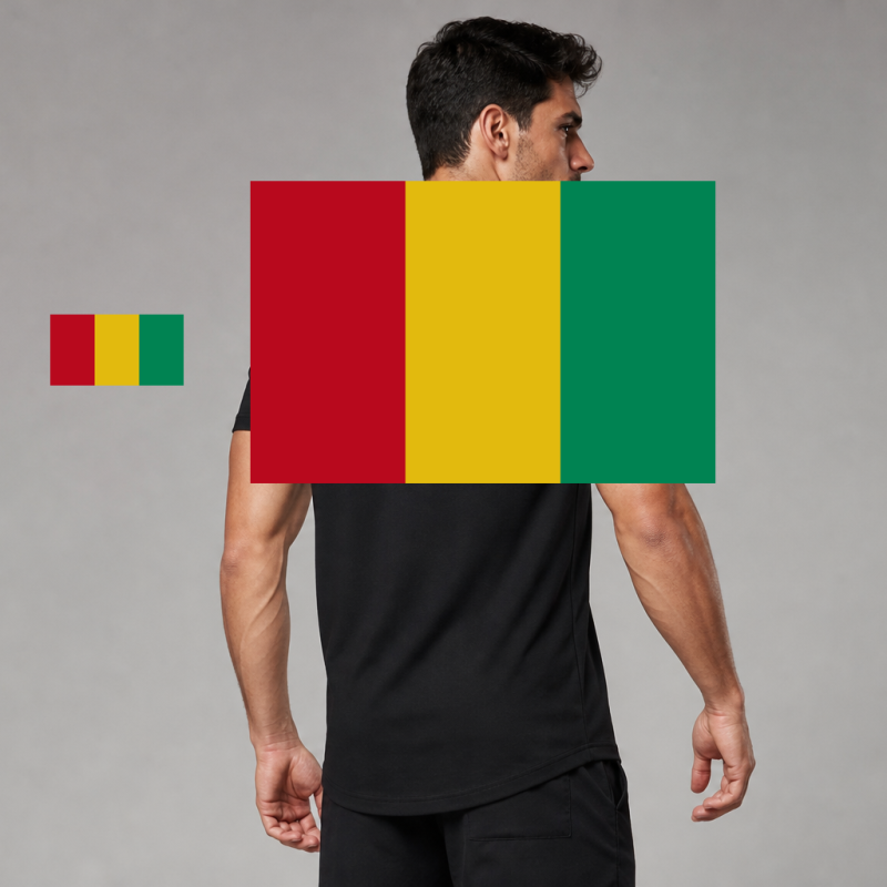 Guinea Flag T-Shirt (Chest + Back)