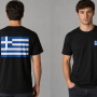 Greece Flag T-Shirt (Chest + Back)