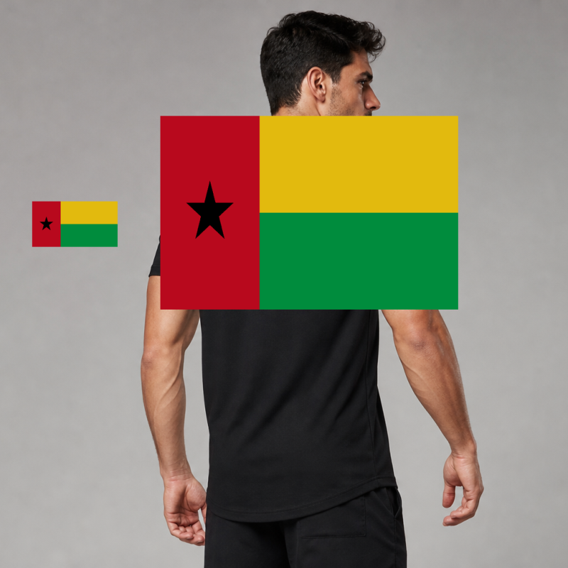 Guinea-Bissau Flag T-Shirt (Chest + Back)