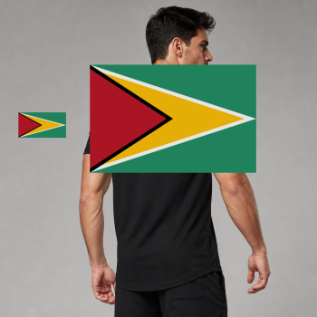 Guyana Flag T-Shirt (Chest + Back)
