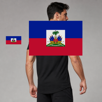 Haiti Flag T-Shirt (Chest + Back)