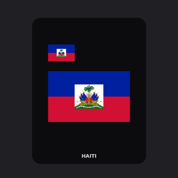Haiti Flag T-Shirt (Chest + Back)