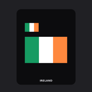 Ireland Flag T-Shirt (Chest + Back)