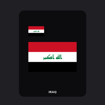 Iraq Flag T-Shirt (Chest + Back)