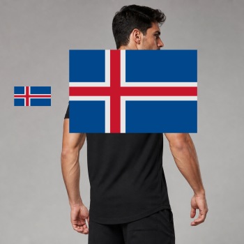 Iceland Flag T-Shirt (Chest + Back)