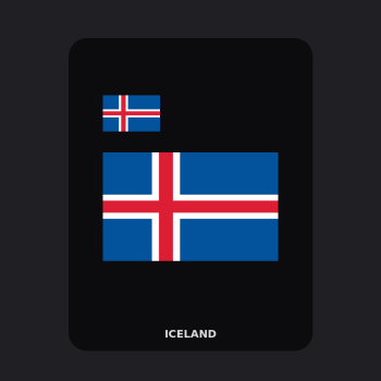 Iceland Flag T-Shirt (Chest + Back)