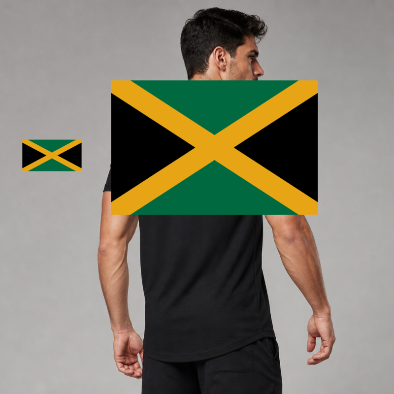 Jamaica Flag T-Shirt (Chest + Back)