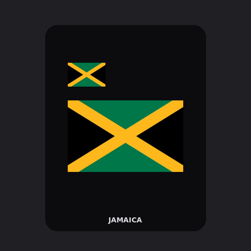 Jamaica Flag T-Shirt (Chest + Back)