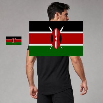 Kenya Flag T-Shirt (Chest + Back)