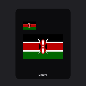 Kenya Flag T-Shirt (Chest + Back)