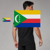 Comoros Flag T-Shirt (Chest + Back)