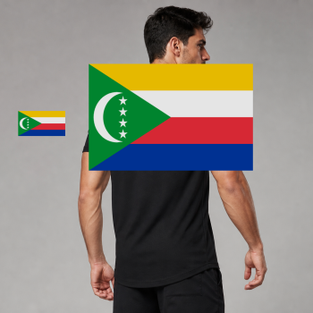 Comoros Flag T-Shirt (Chest + Back)