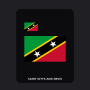 Saint Kitts and Nevis Flag T-Shirt (Chest + Back)