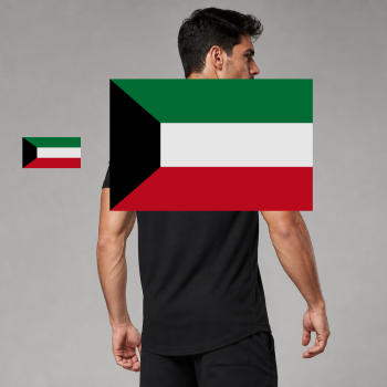 Kuwait Flag T-Shirt (Chest + Back)