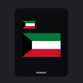 Kuwait Flag T-Shirt (Chest + Back)