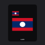 Laos Flag T-Shirt (Chest + Back)