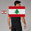Lebanon Flag T-Shirt (Chest + Back)