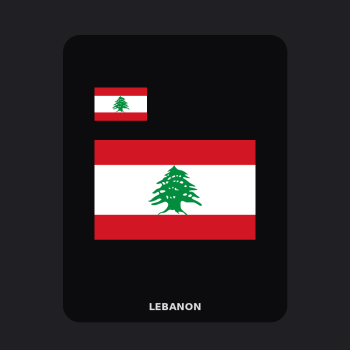 Lebanon Flag T-Shirt (Chest + Back)