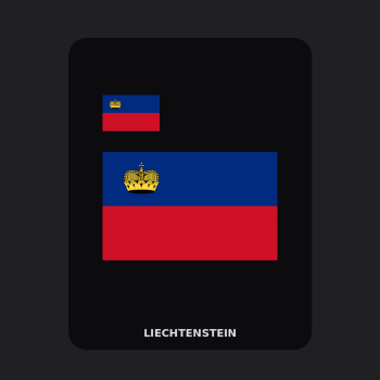 Liechtenstein Flag T-Shirt (Chest + Back)
