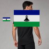 Lesotho Flag T-Shirt (Chest + Back)