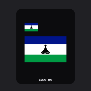 Lesotho Flag T-Shirt (Chest + Back)