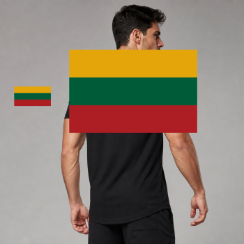 Lithuania Flag T-Shirt (Chest + Back)