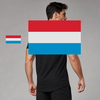 Luxembourg Flag T-Shirt (Chest + Back)