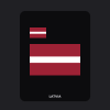 Latvia Flag T-Shirt (Chest + Back)