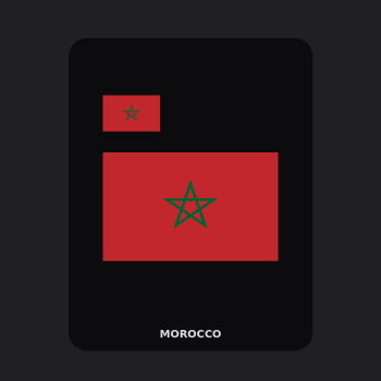 Morocco Flag T-Shirt (Chest + Back)