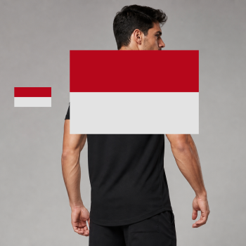Monaco Flag T-Shirt (Chest + Back)