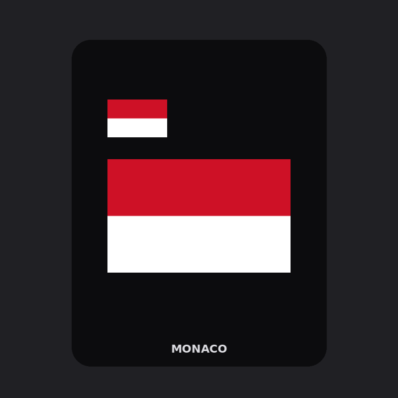 Monaco Flag T-Shirt (Chest + Back)