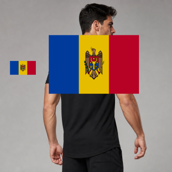 Moldova Flag T-Shirt (Chest + Back)